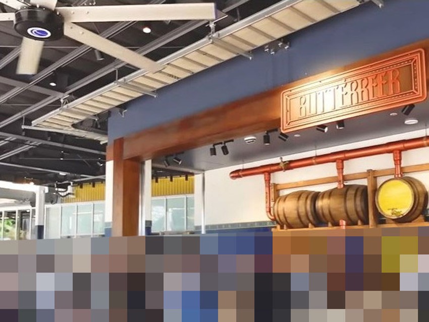 ハリーポッター スタジオツアー東京のバタービールバーに大型シーリングファン「エミアスファン」を4台導入
